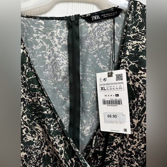 Zara print dress with knot multicolored - Picture 4 of 10